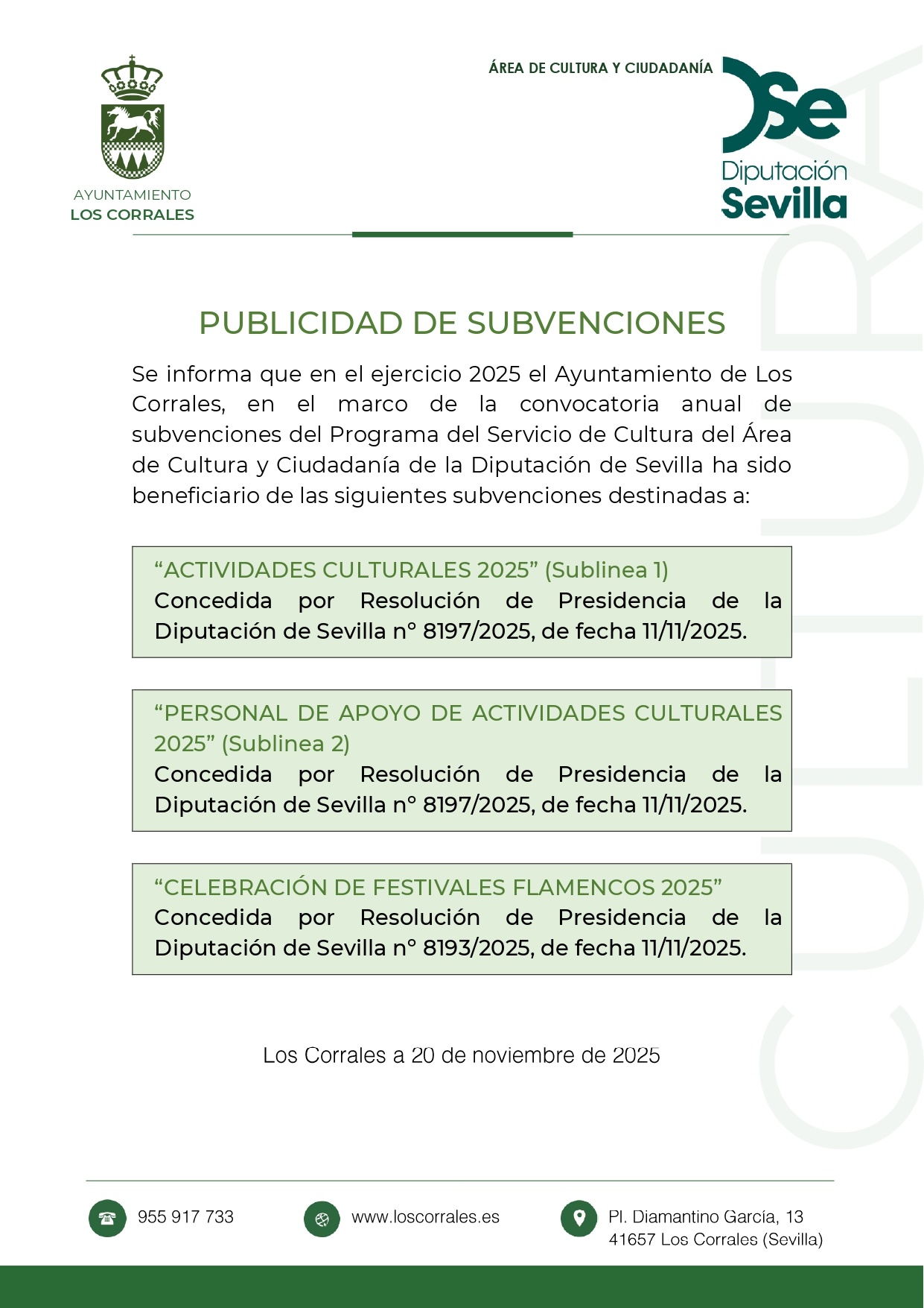 PUBLICIDAD SUBVENCIONES CULTURA 2025 - LOS CORRALES (Sevilla)_page-0001